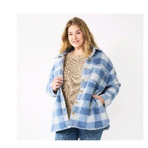 Sonoma Blue Plaid Shacket